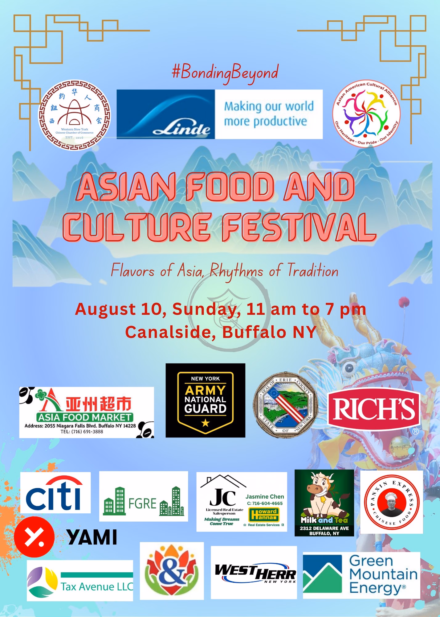2025 Asian Food and Culture Festival Flyer - With Sponsors