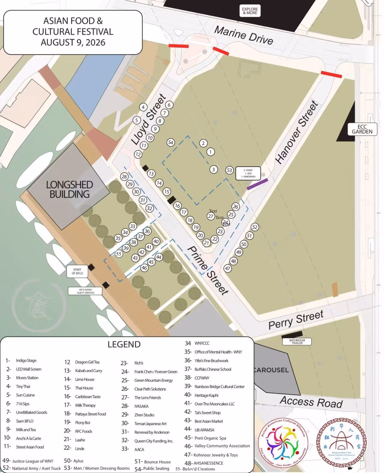2026 Asian Food and Culture Festival Event Map